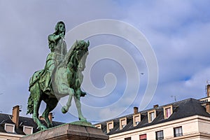 Equestrian statue of Jeanne d\'Arc in Orleans, France photo