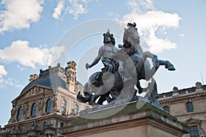 Equestrian statue of king Louis XIV photo
