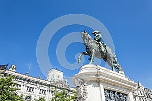Equestrian statue of King Pedro IV statue in OPorto