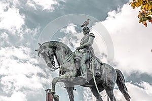 Equestrian statue of King William II at the Buitenhof, The Hague, the Netherlands