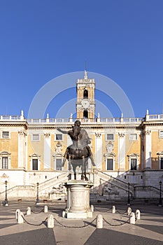 Equestrian Statue of Marcus Aurelius is an ancient Roman equestrian statue on the Capitoline Hill, Rome, Italy