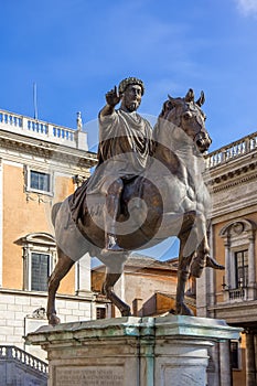 Equestrian statue of Marcus Aurelius in Rome