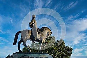 Equestrian statue of Nuno Alvares Pereira, Portugal.