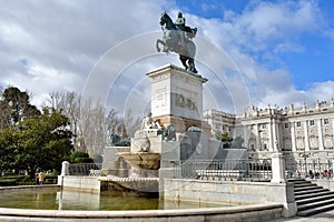 An equestrian statue Philip IV, Madrid