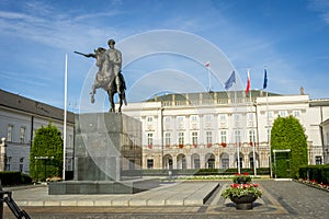 Equestrian statue of Prince Jozef Poniatowski, Presidential Palace in Warsaw