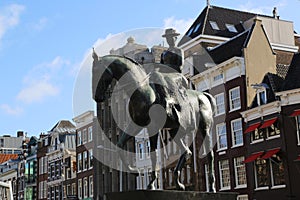 Equestrian statue of Queen Wilhelmina in Amsterdam