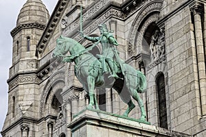Equestrian Statue of Saint Joan of Arc. Sacre-Coeur.