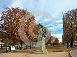 Equestrian statue of Simon Bolivar in Paris France photo