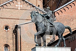 Equestrian statue of the Venetian general Gattamelata in Padua,