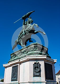 Equestrian statue Vienna. Statue of Archduke Charles on Heldenplatz