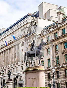 Equestrian statue of Wellington in London