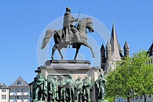 Equestrian statue of Wilhelm II in Cologne, Germany