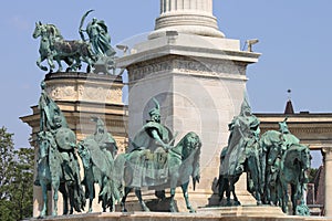 Equestrian statues in Heroes Square