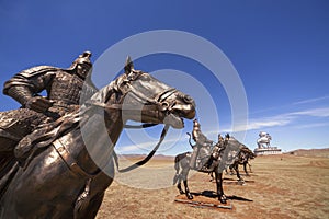 Equestrian statues of warriors of Genghis Khan