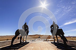 Equestrian statues of warriors of Genghis Khan