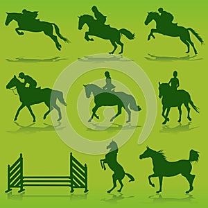 Equestrian vector photo