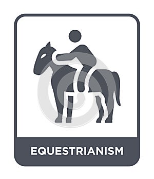 equestrianism icon in trendy design style. equestrianism icon isolated on white background. equestrianism vector icon simple and