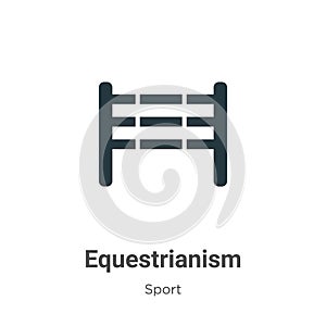 Equestrianism vector icon on white background. Flat vector equestrianism icon symbol sign from modern sport collection for mobile