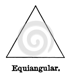 Equiangular Triangle vintage illustration