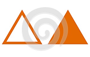 Equilateral triangle icon vector line triangle