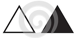 Equilateral triangle icon vector line triangle