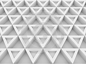 Equilateral triangles - white abstract background