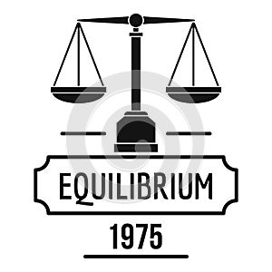 Equilibrium logo, simple black style