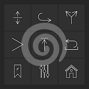 equilizer , home , tag , arrows , directions , avatar , downloa