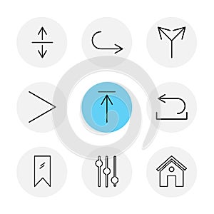 equilizer , home , tag , arrows , directions , avatar , downloa