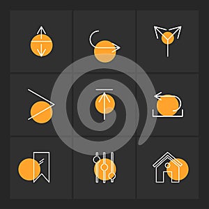 equilizer , home , tag , arrows , directions , avatar , downloa