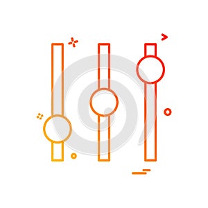 Equilizer icon design vector