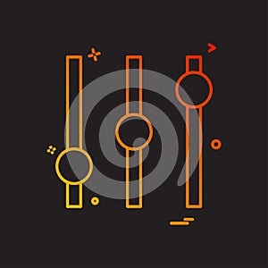 Equilizer icon design vector