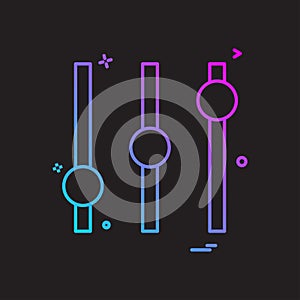 Equilizer icon design vector