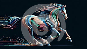 Equine Gallop - AI generated image