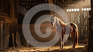 equine horse at barn