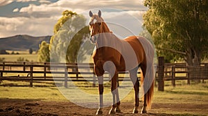 equine horse on farm