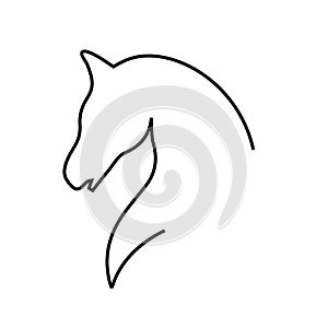 Equine vector logo. Horse vector logo