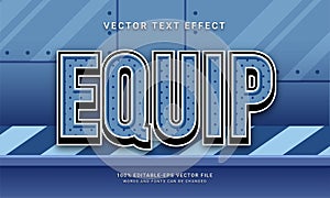 Equip editable text effect with machine theme