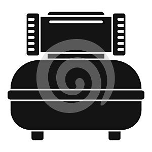Equipment air compressor icon, simple style