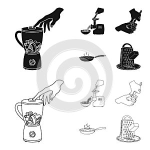 Equipment, appliances, appliance and other web icon in black,outline style., cook, tutsi. Kitchen, icons in set photo
