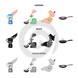 Equipment, appliances, appliance and other web icon in cartoon,black,monochrome style., cook, tutsi. Kitchen, icons in photo