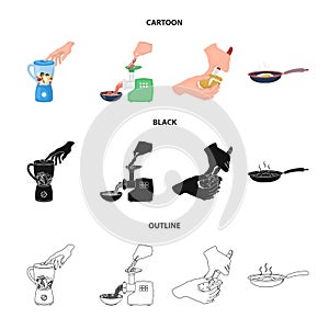 Equipment, appliances, appliance and other web icon in cartoon,black,outline style., cook, tutsi. Kitchen, icons in set photo