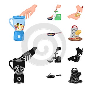 Equipment, appliances, appliance and other web icon in cartoon,black style., cook, tutsi. Kitchen, icons in set photo