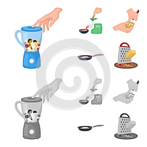 Equipment, appliances, appliance and other web icon in cartoon,monochrome style., cook, tutsi. Kitchen, icons in set photo