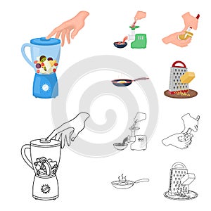Equipment, appliances, appliance and other web icon in cartoon,outline style., cook, tutsi. Kitchen, icons in set photo