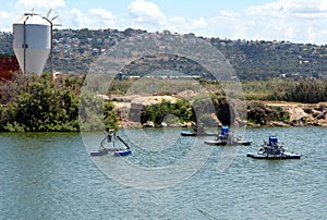 Equipment for artificial ponds for fish farming