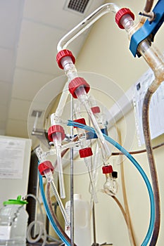 Equipment in biochemical laboratory