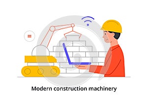 Equipment for building construction concept