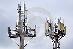 equipment on cell phone towers photo