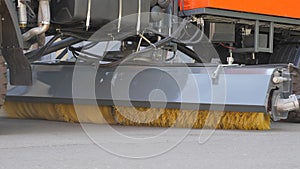 Equipment for cleaning streets and road surfaces.